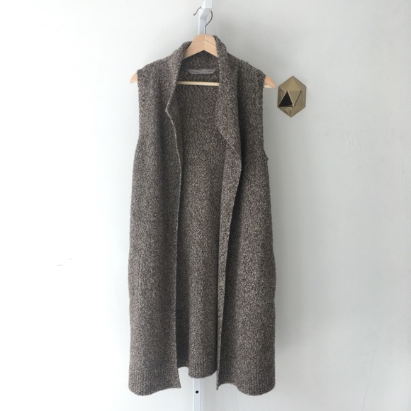 Athleta Sweaters - Athleta Soma Sweater Vest Long Cardigan Brown XS S